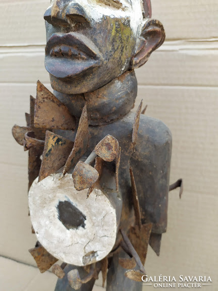 Antik patinás afrika afrikai Bakongo népcsoport fa fétis szobor Kongo Gyűjteményi ritkaság