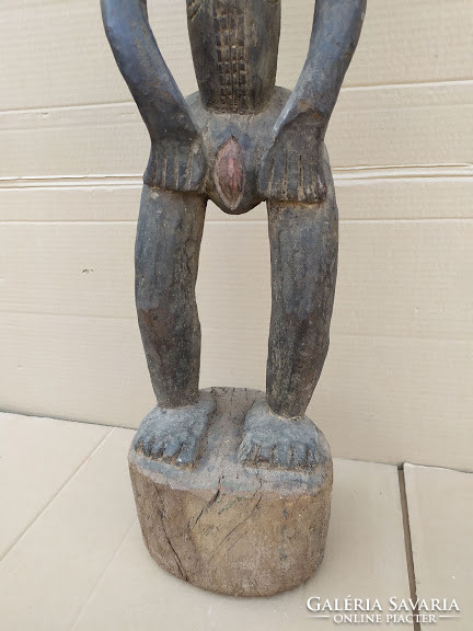 Antique patina Africa African Baule ethnic group wood statue ivory coast collectable rarity