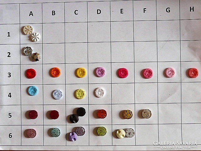 About 12 mm buttons from the collection for clothes, bags, plastic