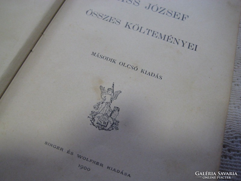 Kiss József összes költeményei 1900 .  Singer és Wolfner