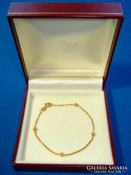 18K Venetian type gold necklace and bracelet set