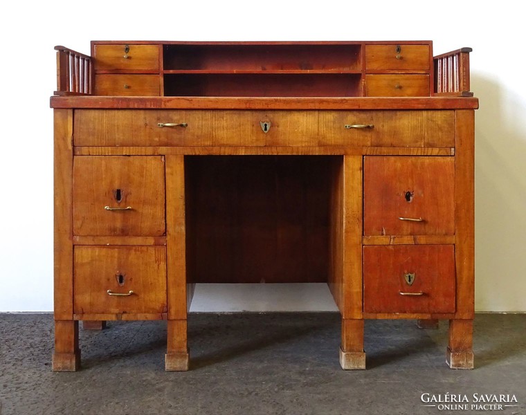 1C692 Antik felépítményes Biedermeier íróasztal ~1850