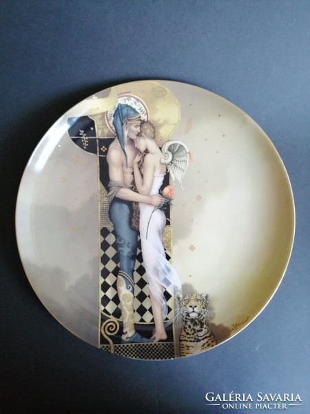 Rare goebel artis orbis michael parkes limited wall porcelain bowl- ep