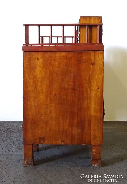 1C692 Antik felépítményes Biedermeier íróasztal ~1850