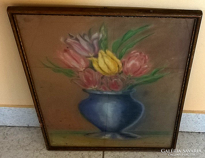 (K) Mrs. Martos r. Camilla's beautiful painting with a 35x45 cm frame