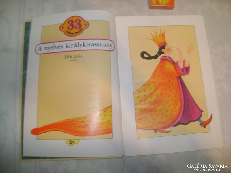  A nyelves királykisasszony - 33 vidám mese - Elek Lívia rajzaival - 1990 - retro mesekönyv