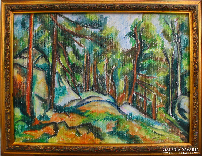 Moona - Fenyőerdőben CEZANNE festményének másolata