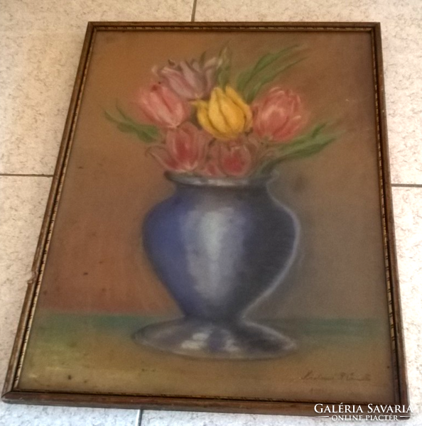 (K) Mrs. Martos r. Camilla's beautiful painting with a 35x45 cm frame