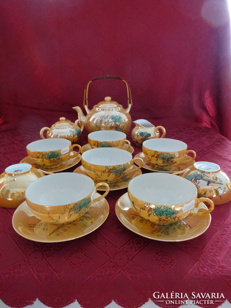 Japanese eggshell porcelain, tea set for 6 people. He has!