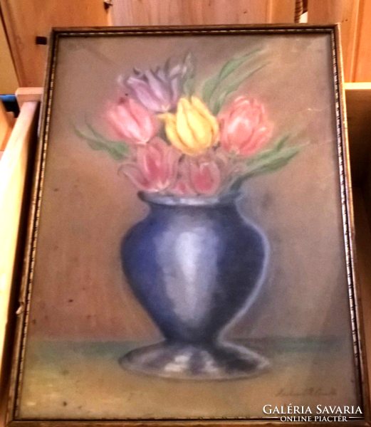 (K) Martosné R. Camilla szép festménye   35x45 cm kerettel