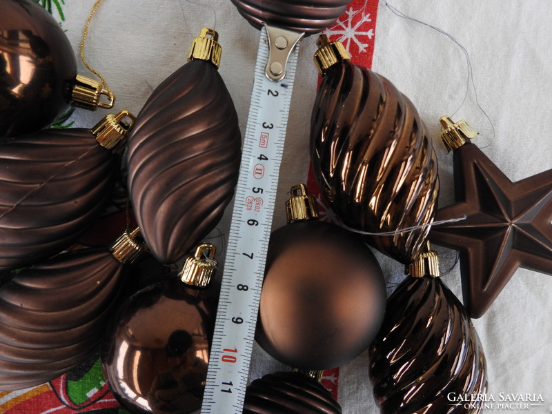 Christmas ornament collection 25: 13 brown exclusive ornaments from the _ Christmas tree decoration collection