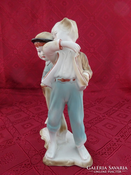 Arpo Romanian porcelain figurine, barefoot boys, height 22 cm. He has!