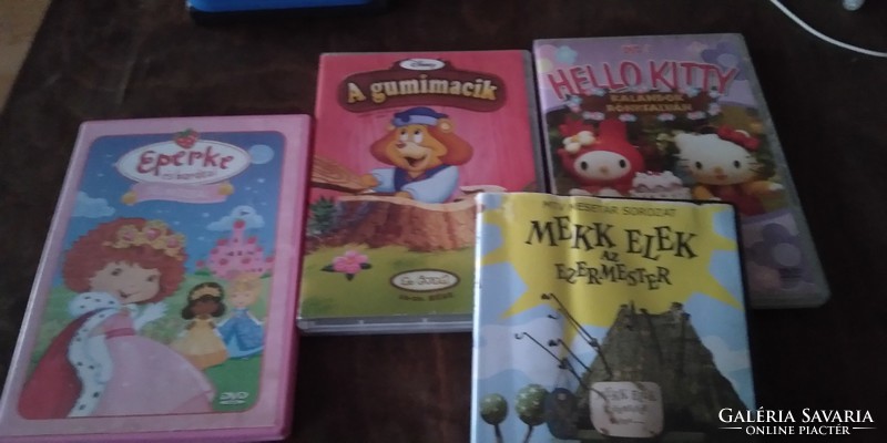 Mekk Elek, Hello Kitty, A gumimacik és Eperke -  4 db  gyerek mese  DVD  lemez