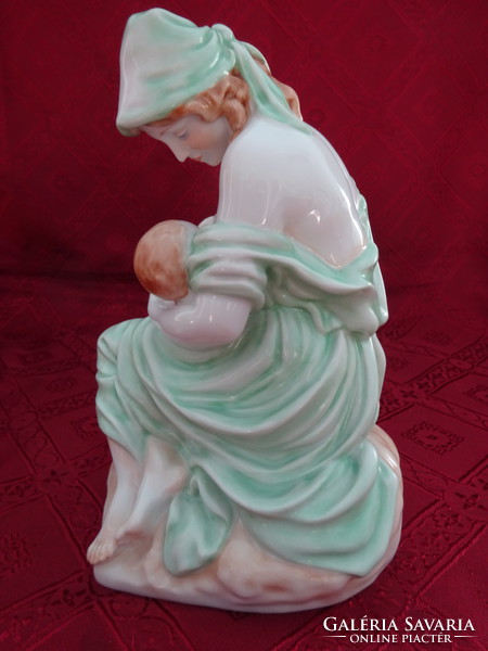 Herendi porcelán figura, gyermekék szoptató anya. Vanneki!