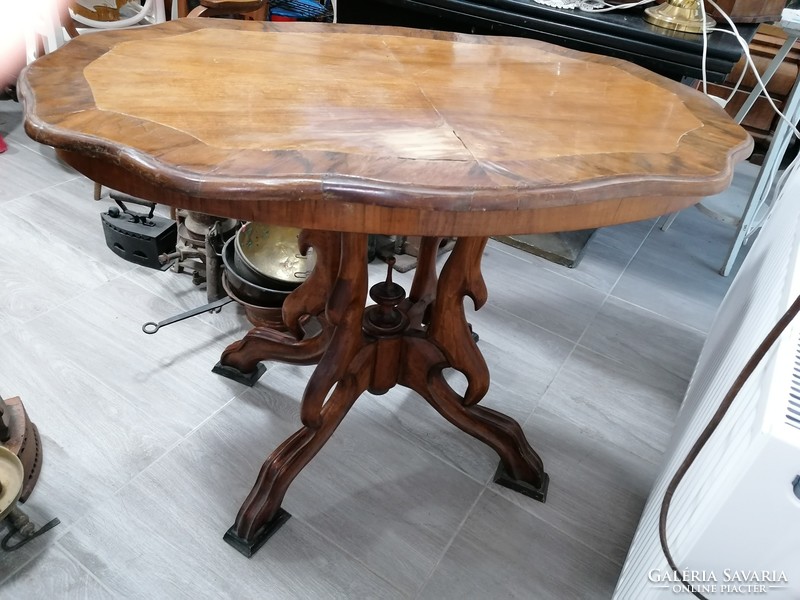 Antique salon table, in pre-renovation condition