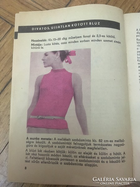 Kötött és horgolt ruhák színe-java -1960-70-es évekbeli magazin