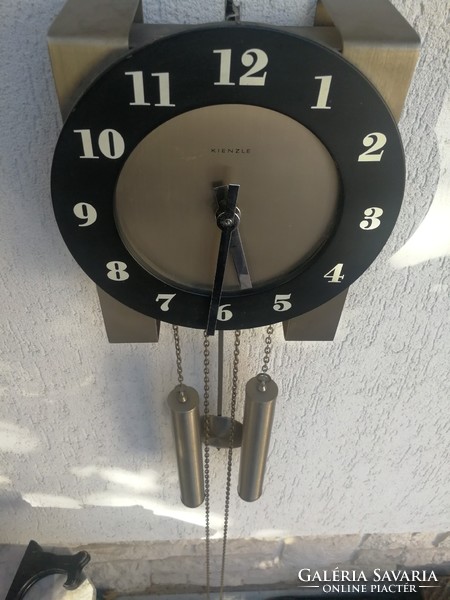 Kienzle wall clock in modern style, art deco, retro, vintage, chained bim-bam character. Video included!