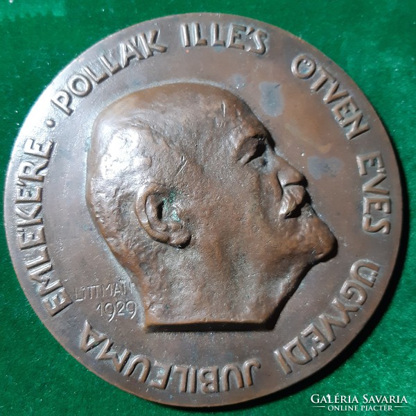 Frigyes Littmann: polls and legal scholar, Masonic plaque, 1929, Judaica