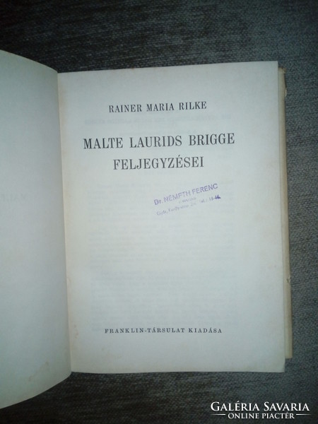Rainer Maria Rilke: Malte Laurids Brigge feljegyzései