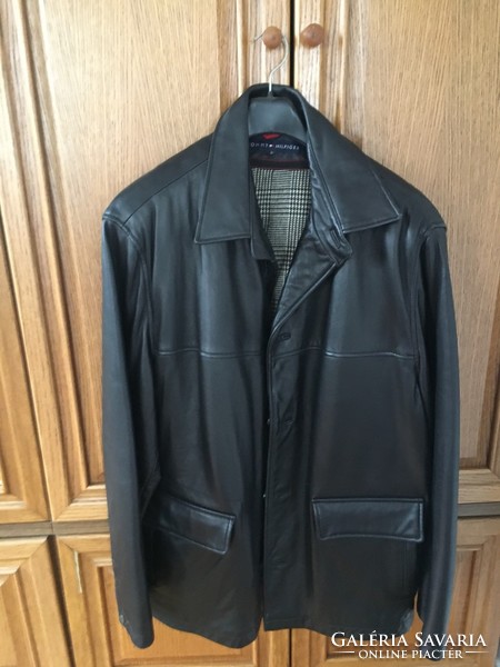 Tommy hilfiger men's leather jacket winterized