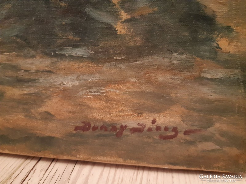 Hagyatékból származó, Dunay János olajfestmény 60x50 cm