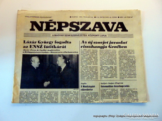 1984 2 24  /     Népszava  /  Ssz.:  17871