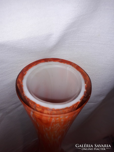Óriási muránói színes nehéz vastag falú üveg váza padlóváza 71,5 cm