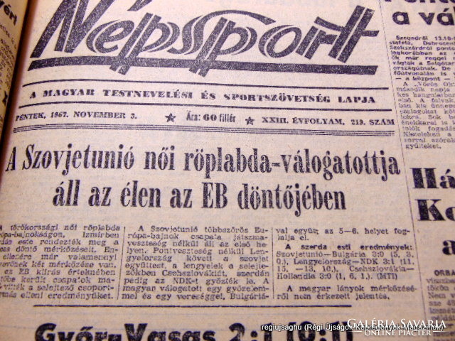 1967 november 3  /  Népsport  /  Nagyszerű ajándékötlet! Eredeti újság Ssz.:  17908