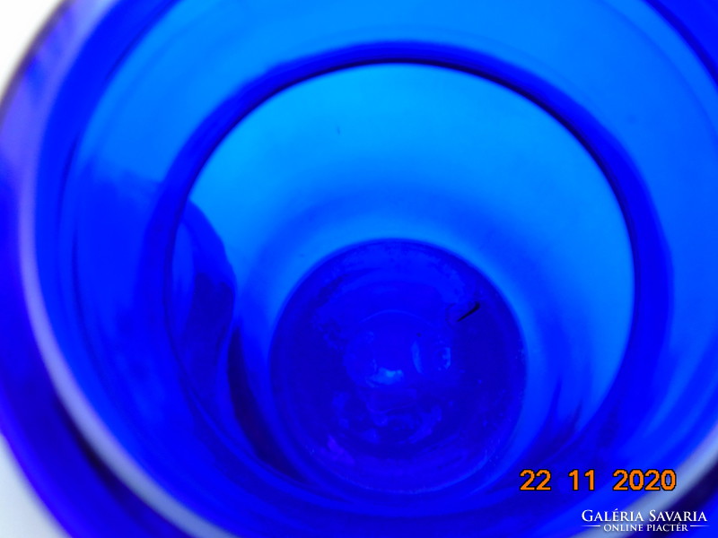Jelzett Kobaltkék patikaüveg látványos légmentesen záró dugóval folyadékoknak is