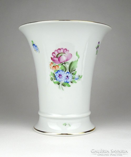 1C746 Régi hibátlan tulipán mintás Herendi porcelán váza 17 cm
