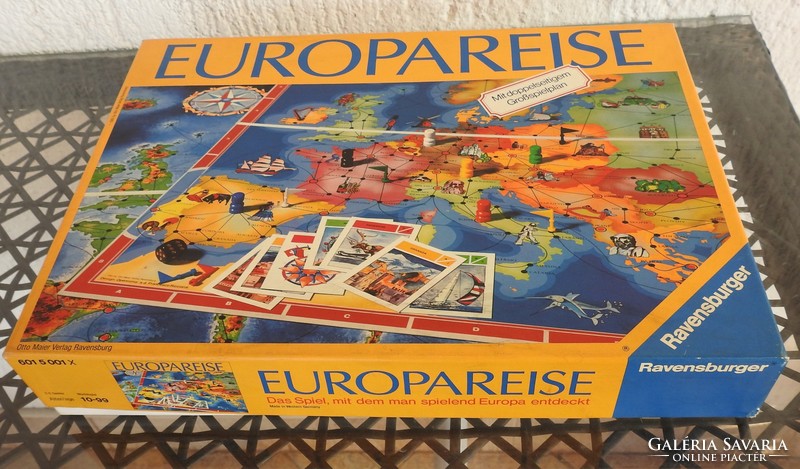 Europareise - német nyelvű társasjáték 1980-ból