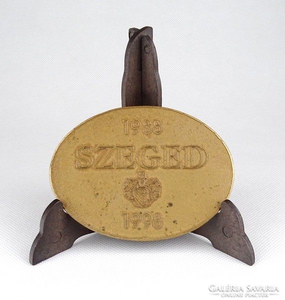 1C751 Kligl Sándor : Szeged bronz plakett 1498