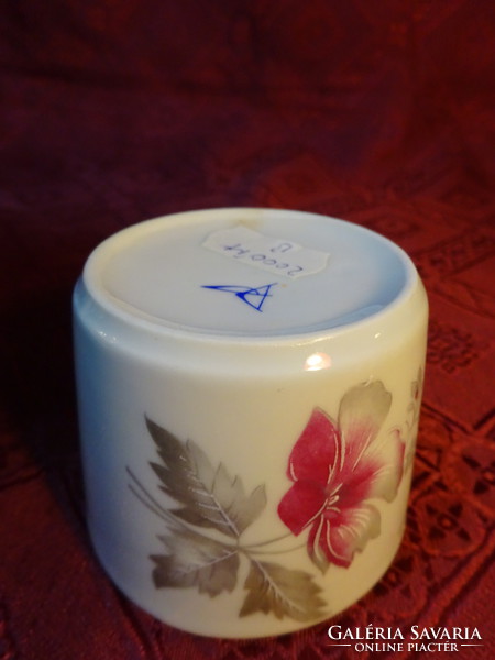 Lowland porcelain sugar bowl with purple flower without lid. He has!