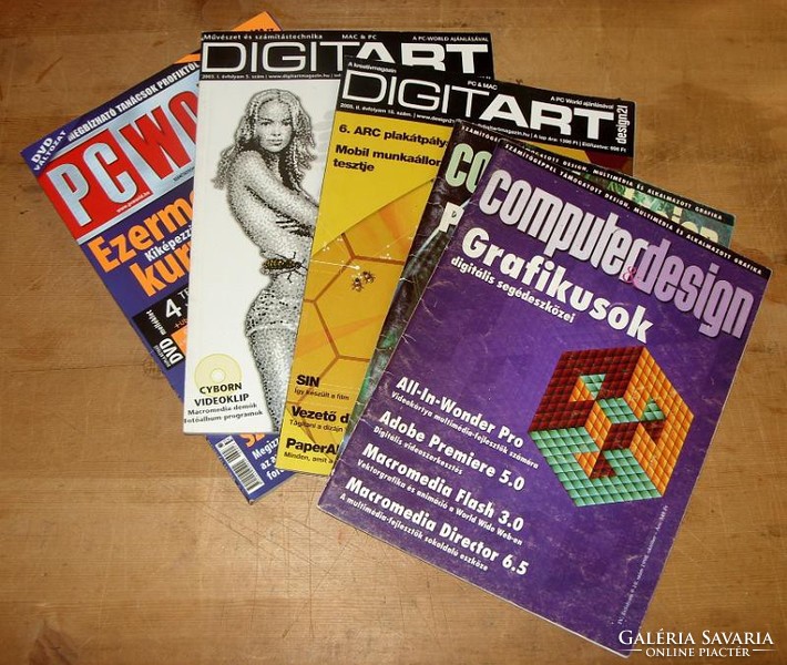 DIGITART grafikai magazinok, fotós magazinok, Almalapok, PC WORLD 