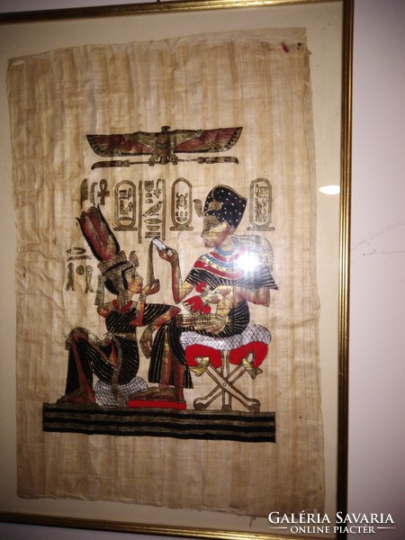 Eredeti certifikált egyiptomi papirusz kép gyüjtemény ,bekeretezve 11darab