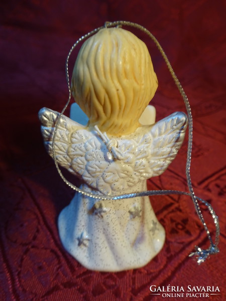 Porcelain angel, Christmas tree ornament, bell at the same time, height 6.6 cm. He has!