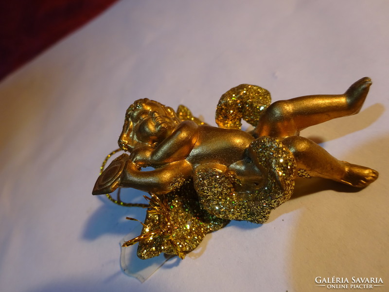 Golden angel, Christmas tree ornament, length 5 cm. He has!