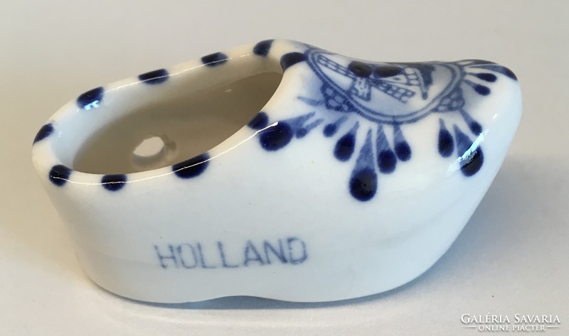 Holland Delft porcelán mini papucs fapapucs