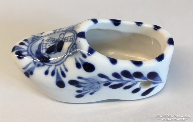 Holland Delft porcelán mini papucs fapapucs