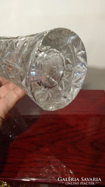 ​Üveg váza, 24 cm magasságú, hibátlan darab, lakberhez.