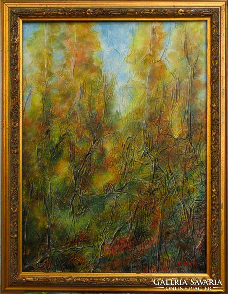Moona - Erdő sűrűjében EREDETI akril festmény