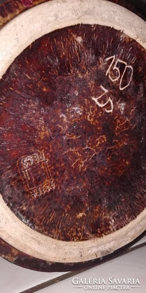 Ritka,antik Zsolnay mázas kerámia padlóváza,váza