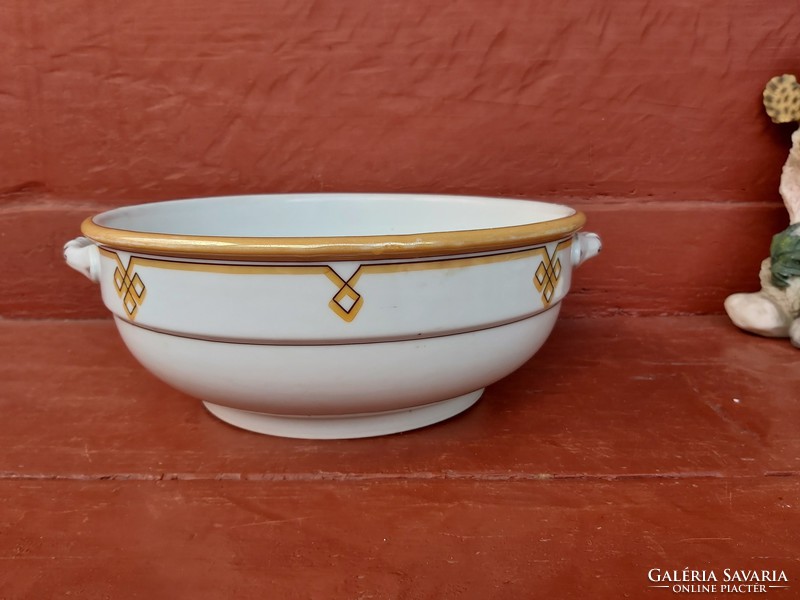 28 Cm 2-eared elbogen patty bowl, peasant bowl, nostalgia piece, peasant decoration