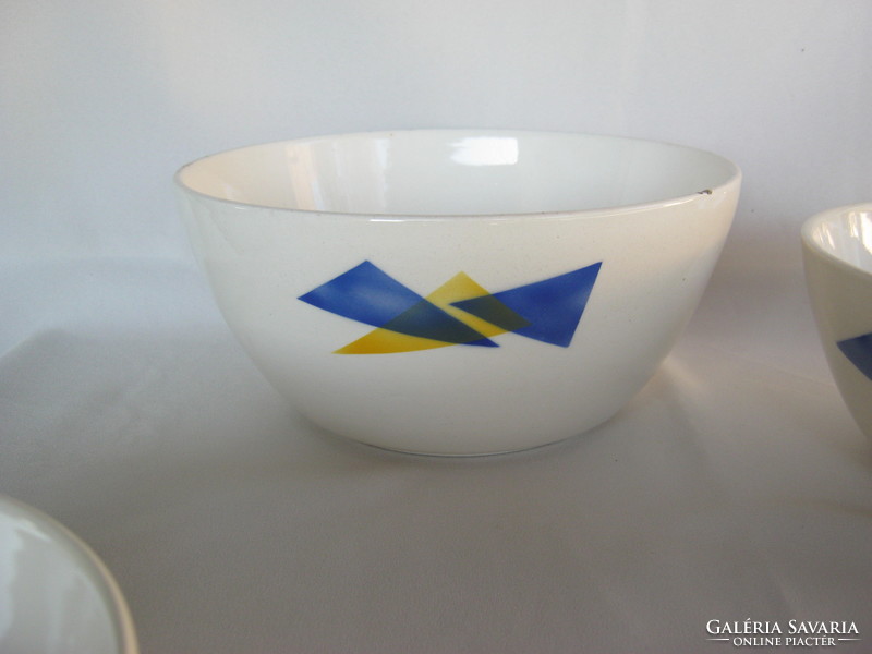Set of 5 granite retro ceramic bowls