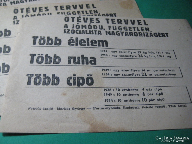 Political leaflets from the fifties on the back of a contemporary letter