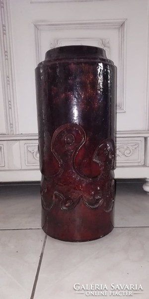 Ritka,antik Zsolnay mázas kerámia padlóváza,váza