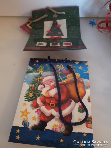 Karácsonyi dekorációk - ajándéktáska - ajándék kötöző - girland