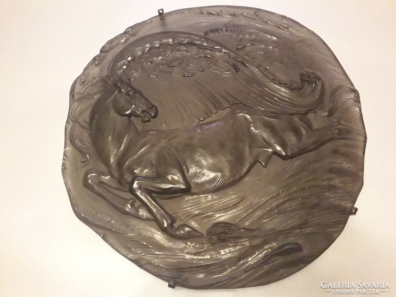 Giant rosenthal ernst fuchs limited edition 1980 pegasus glass dish heavy, heavy, marked !!!