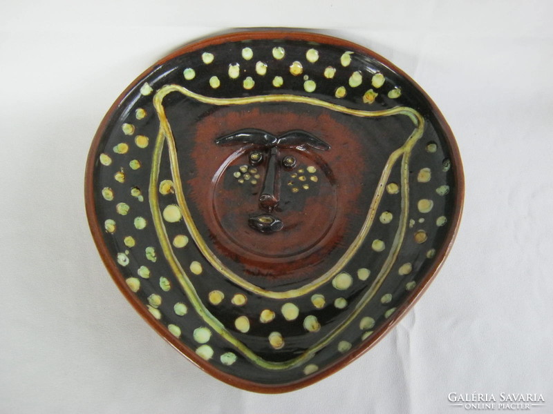 János Papp ceramic wall bowl