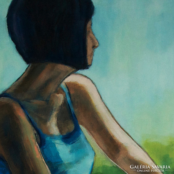 Béke - 80x80 cm, olajfestmény